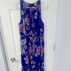 Blue floral maxi dress